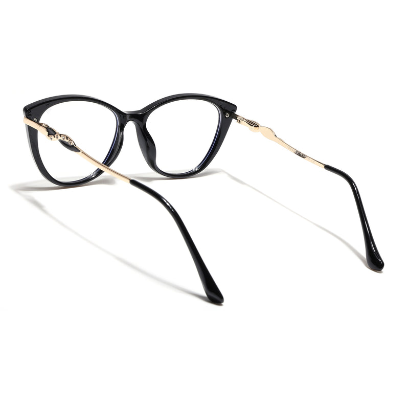 Voyage Glam Black Cateye Eyeglasses for Women (26107FMG9149)