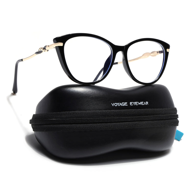 Voyage Glam Black Cateye Eyeglasses for Women (26107FMG9149)