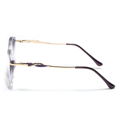 Voyage Glam Purple & Clear Cateye Eyeglasses for Women (26107FMG9150)