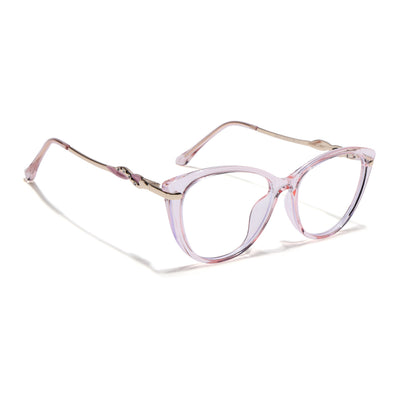 Voyage Glam Pink Cateye Eyeglasses for Women (26107FMG9151)