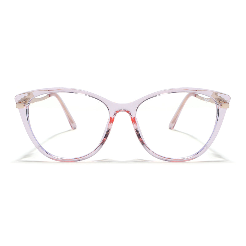 Voyage Glam Pink Cateye Eyeglasses for Women (26107FMG9151)