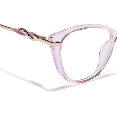 Voyage Glam Pink Cateye Eyeglasses for Women (26107FMG9151)