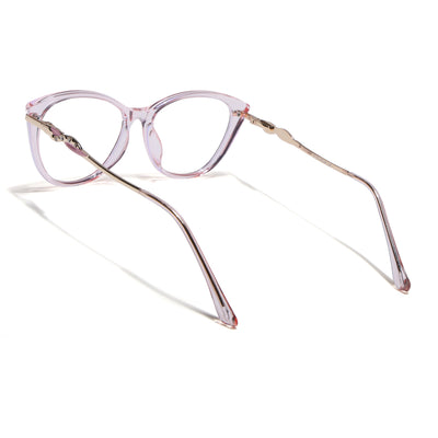 Voyage Glam Pink Cateye Eyeglasses for Women (26107FMG9151)