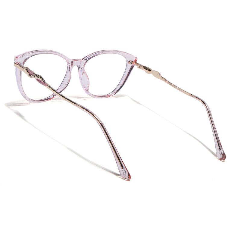 Voyage Glam Pink Cateye Eyeglasses for Women (26107FMG9151)