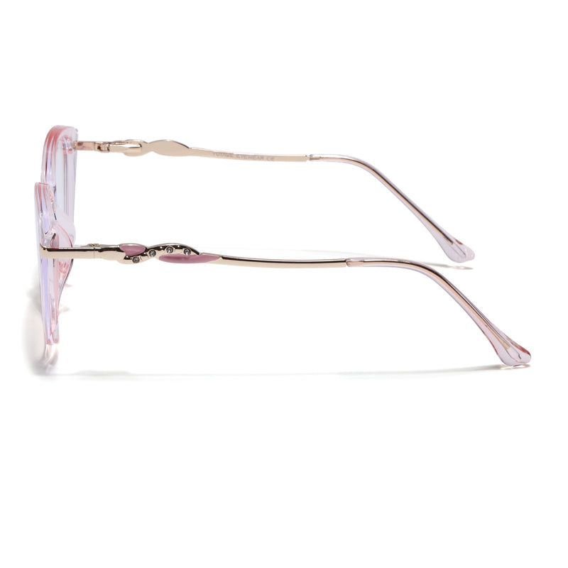Voyage Glam Pink Cateye Eyeglasses for Women (26107FMG9151)