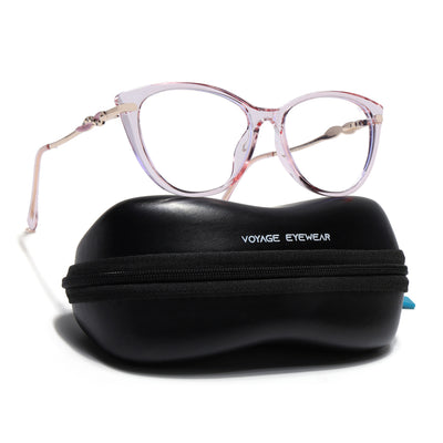 Voyage Glam Pink Cateye Eyeglasses for Women (26107FMG9151)