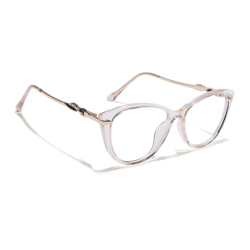 Voyage Glam Yellow Cateye Eyeglasses for Women (26107FMG9152)