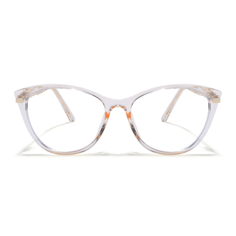 Voyage Glam Yellow Cateye Eyeglasses for Women (26107FMG9152)