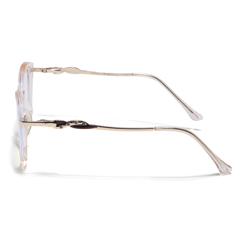 Voyage Glam Yellow Cateye Eyeglasses for Women (26107FMG9152)