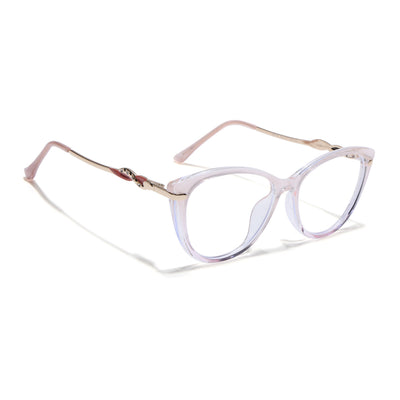 Voyage Glam Light Pink Cateye Eyeglasses for Women (26107FMG9153)