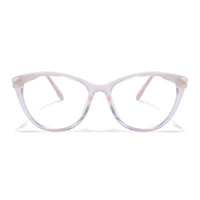 Voyage Glam Light Pink Cateye Eyeglasses for Women (26107FMG9153)