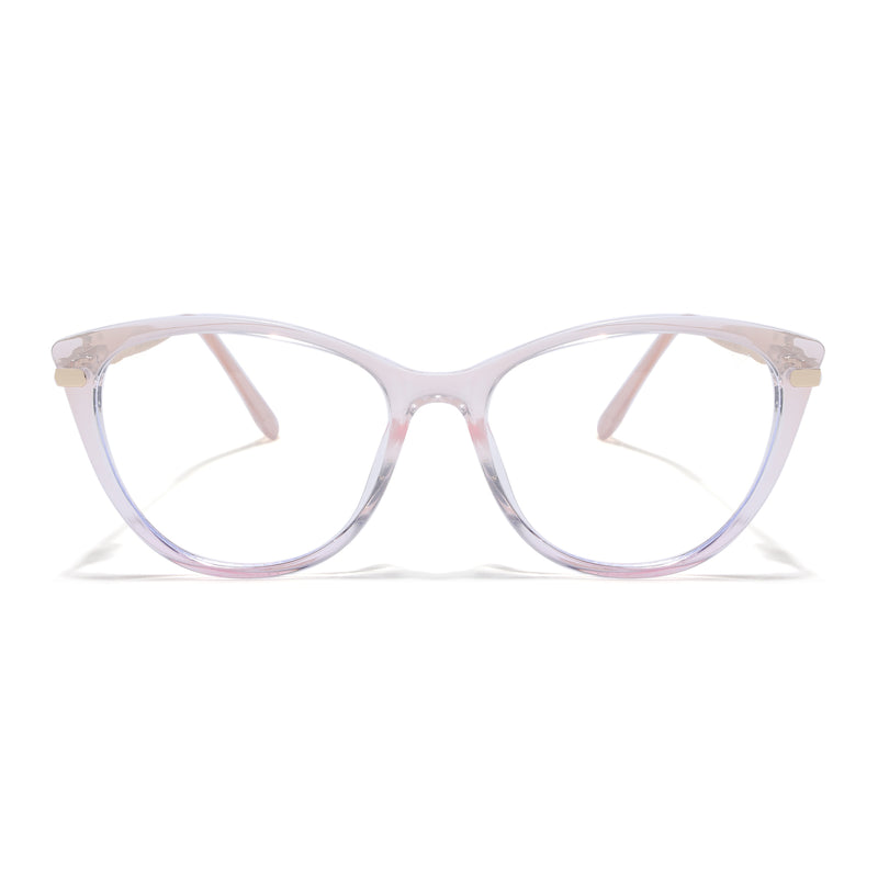 Voyage Glam Light Pink Cateye Eyeglasses for Women (26107FMG9153)