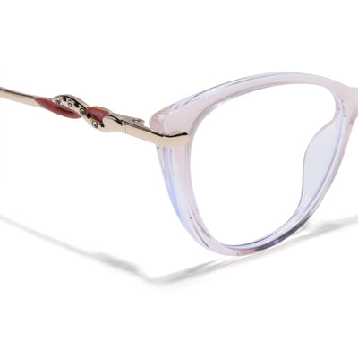 Voyage Glam Light Pink Cateye Eyeglasses for Women (26107FMG9153)