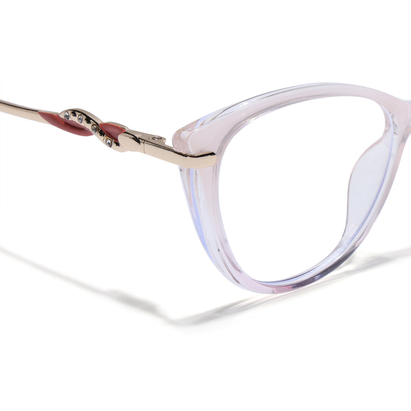 Voyage Glam Light Pink Cateye Eyeglasses for Women (26107FMG9153)