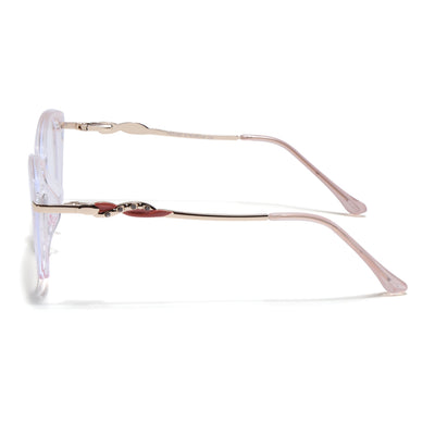 Voyage Glam Light Pink Cateye Eyeglasses for Women (26107FMG9153)