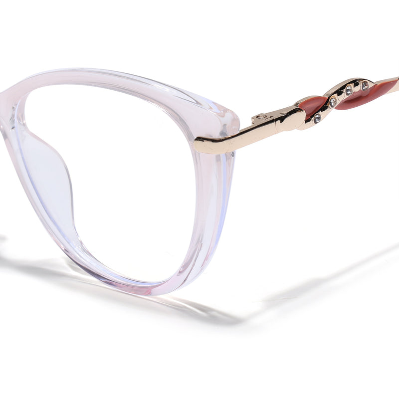 Voyage Glam Light Pink Cateye Eyeglasses for Women (26107FMG9153)