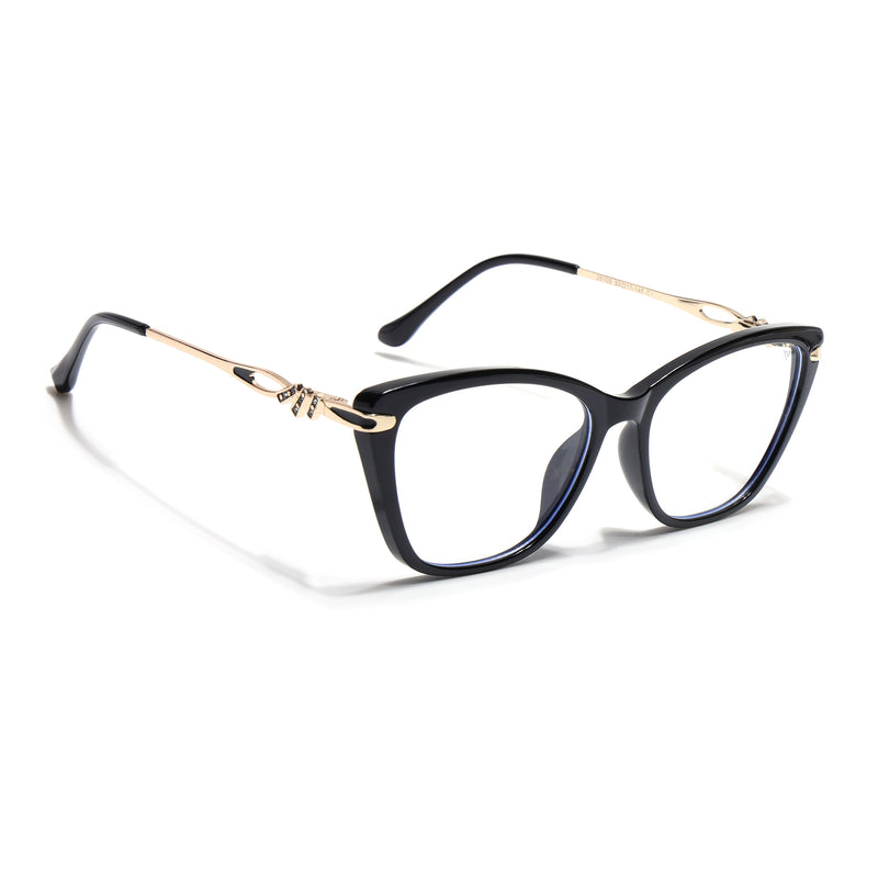 Voyage Glam Black Cateye Eyeglasses for Women (26109FMG9169)