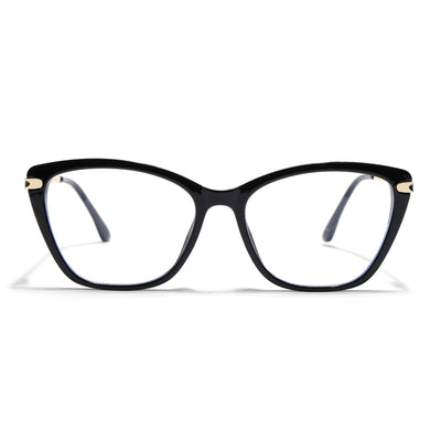 Voyage Glam Black Cateye Eyeglasses for Women (26109FMG9169)