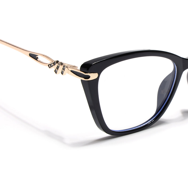 Voyage Glam Black Cateye Eyeglasses for Women (26109FMG9169)