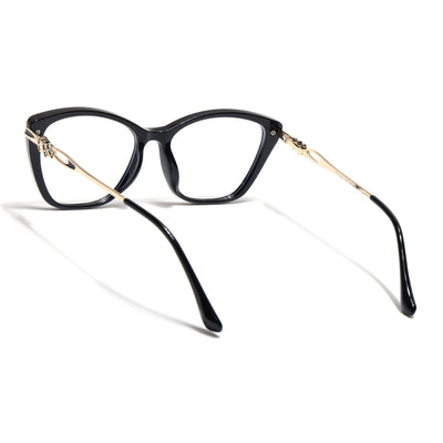 Voyage Glam Black Cateye Eyeglasses for Women (26109FMG9169)