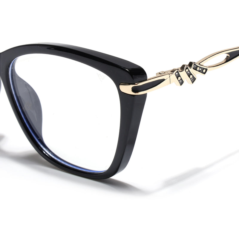 Voyage Glam Black Cateye Eyeglasses for Women (26109FMG9169)