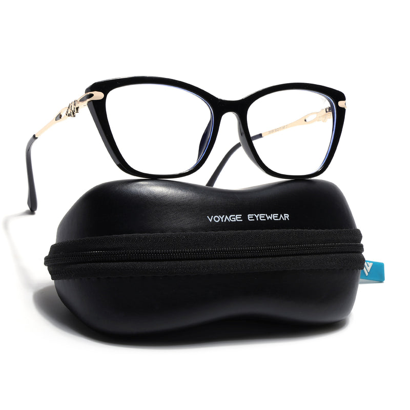 Voyage Glam Black Cateye Eyeglasses for Women (26109FMG9169)