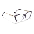 Voyage Purple & Clear Cateye Eyeglasses for Women (26109FMG9171)