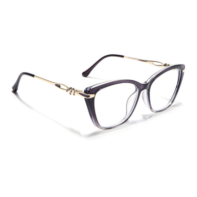 Voyage Glam Purple & Clear Cateye Eyeglasses for Women (26109FMG9171)