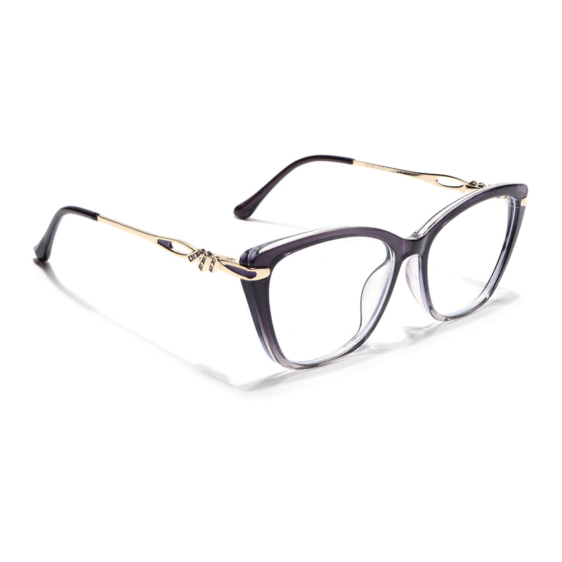 Voyage Purple & Clear Cateye Eyeglasses for Women (26109FMG9171)