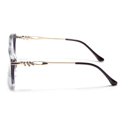 Voyage Glam Purple & Clear Cateye Eyeglasses for Women (26109FMG9171)