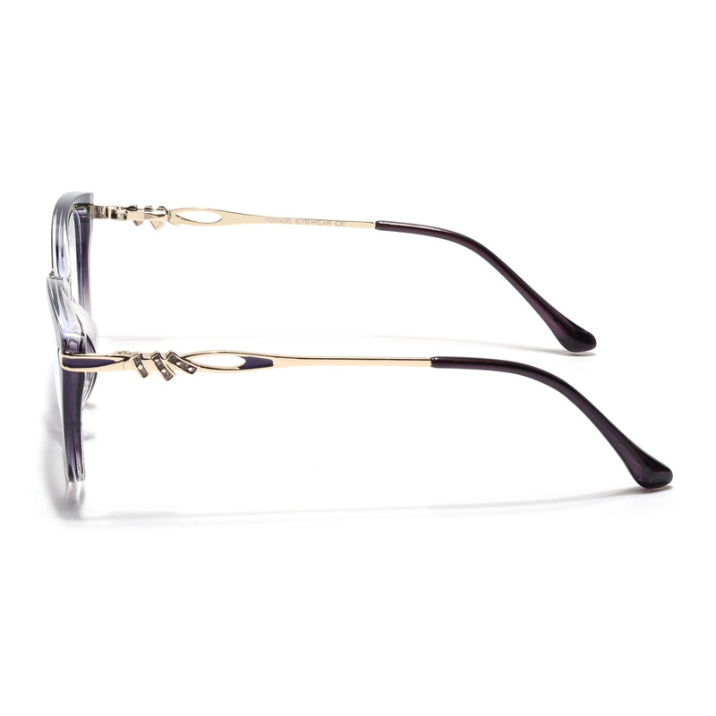 Voyage Purple & Clear Cateye Eyeglasses for Women (26109FMG9171)