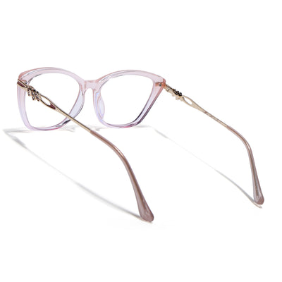Voyage Light Pink Cateye Eyeglasses for Women (26109FMG9174)