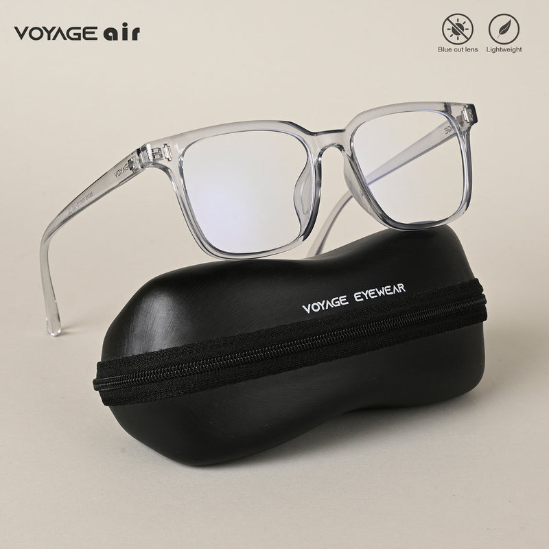 Voyage Air Transparent Square Eyeglasses for Men & Women (88015MG4595-C3)