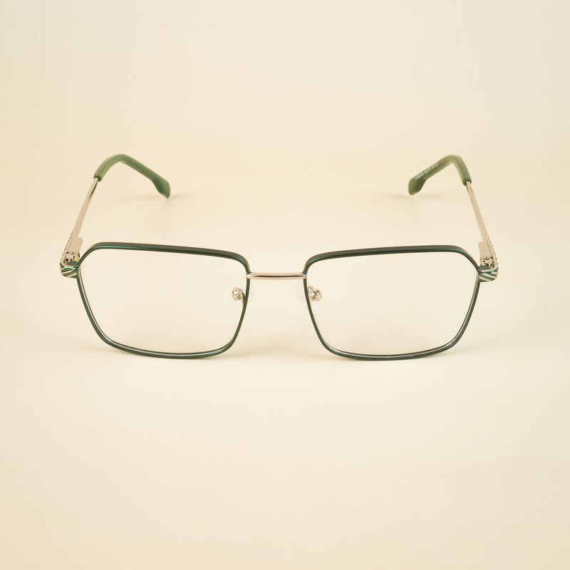 Voyage Green Rectangle Eyeglasses for Men & Women (YC82054MG4638-C4)