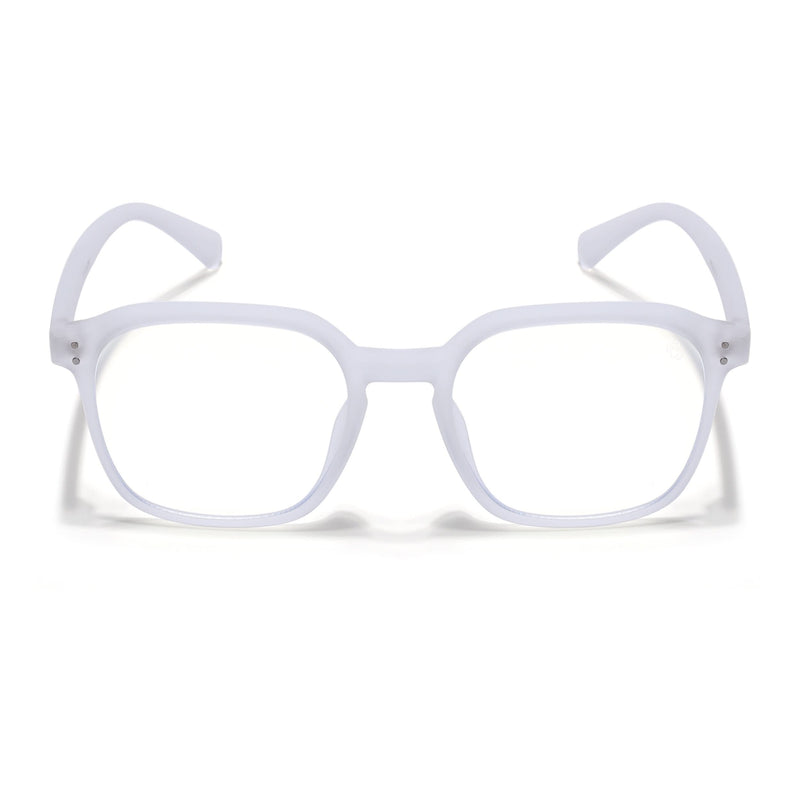 Eyejack NEO Transparent Square Eyeglasses for Men & Women (28068CL1183-C7)