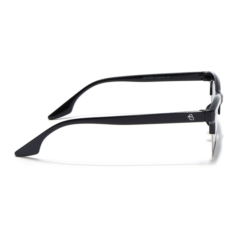 Eyejack Shine Black Half Rim Sunglasses for Women (2829CL1208)