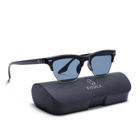 Eyejack Shine Black Half Rim Sunglasses for Women (2829CL1208)