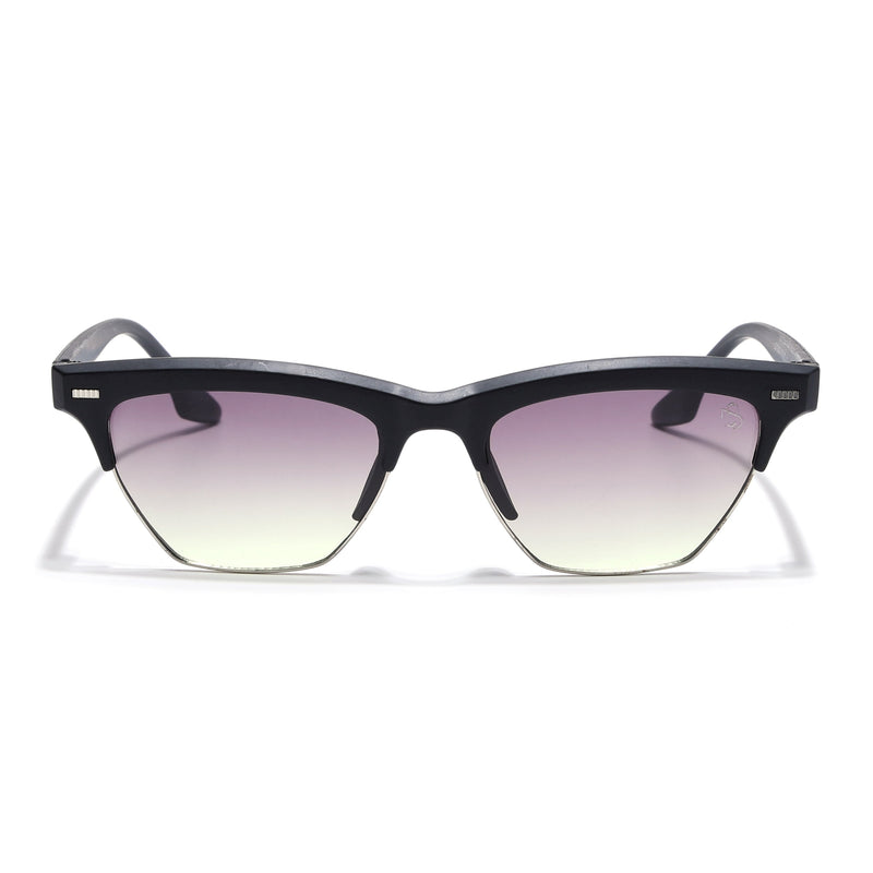Eyejack Matt Black Half Rim Sunglasses for Women (2829CL1209)