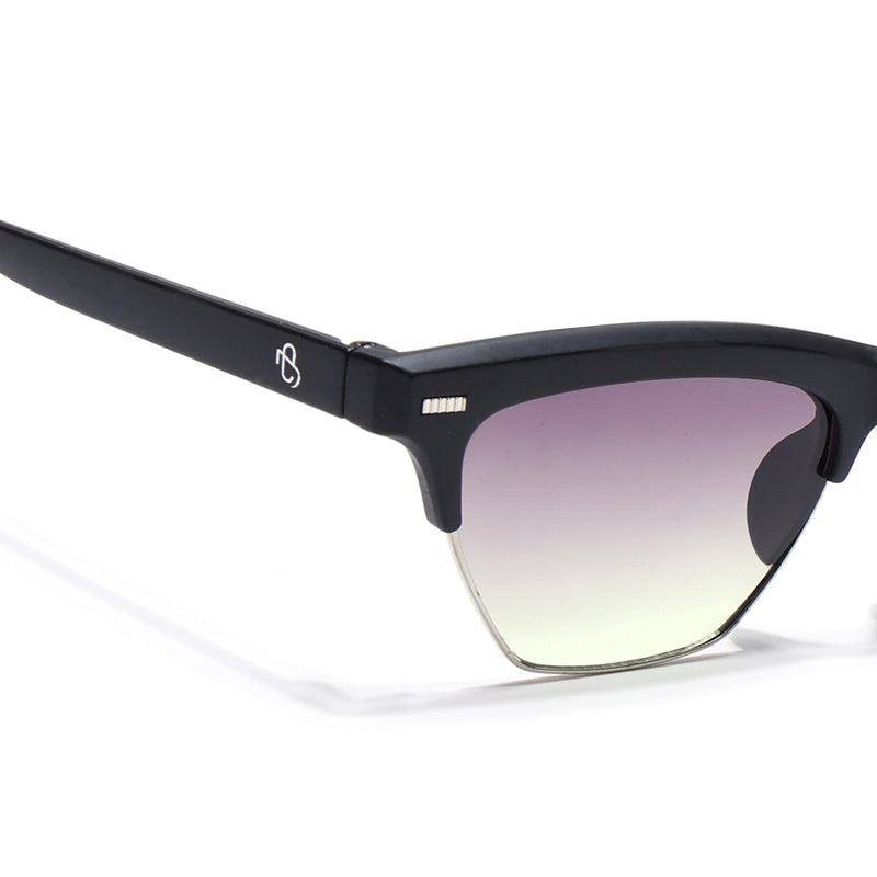 Eyejack Matt Black Half Rim Sunglasses for Women (2829CL1209)
