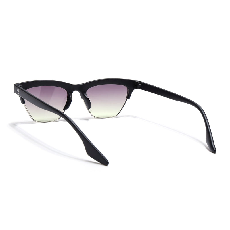 Eyejack Matt Black Half Rim Sunglasses for Women (2829CL1209)