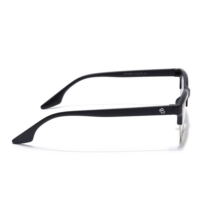 Eyejack Matt Black Half Rim Sunglasses for Women (2829CL1209)