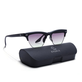 Eyejack Matt Black Half Rim Sunglasses for Women (2829CL1209)