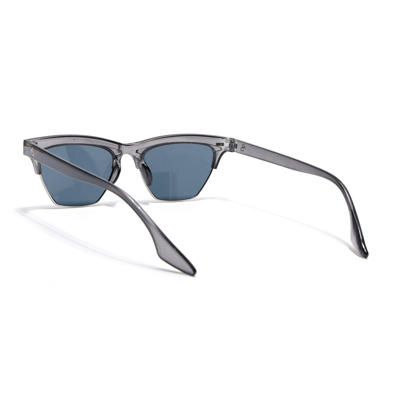 Eyejack Shine Grey Half Rim Sunglasses for Women (2829CL1210)