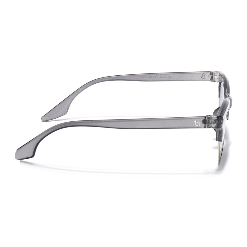 Eyejack Shine Grey Half Rim Sunglasses for Women (2829CL1210)