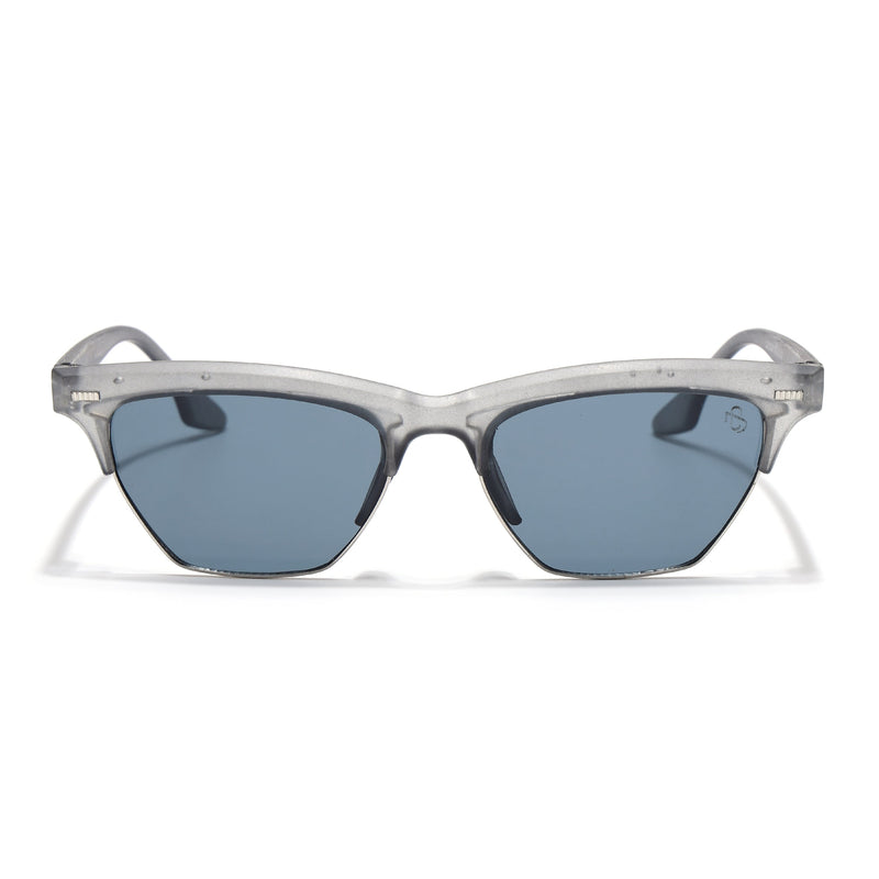 Eyejack Matt Grey Half Rim Sunglasses for Women (2829CL1211)