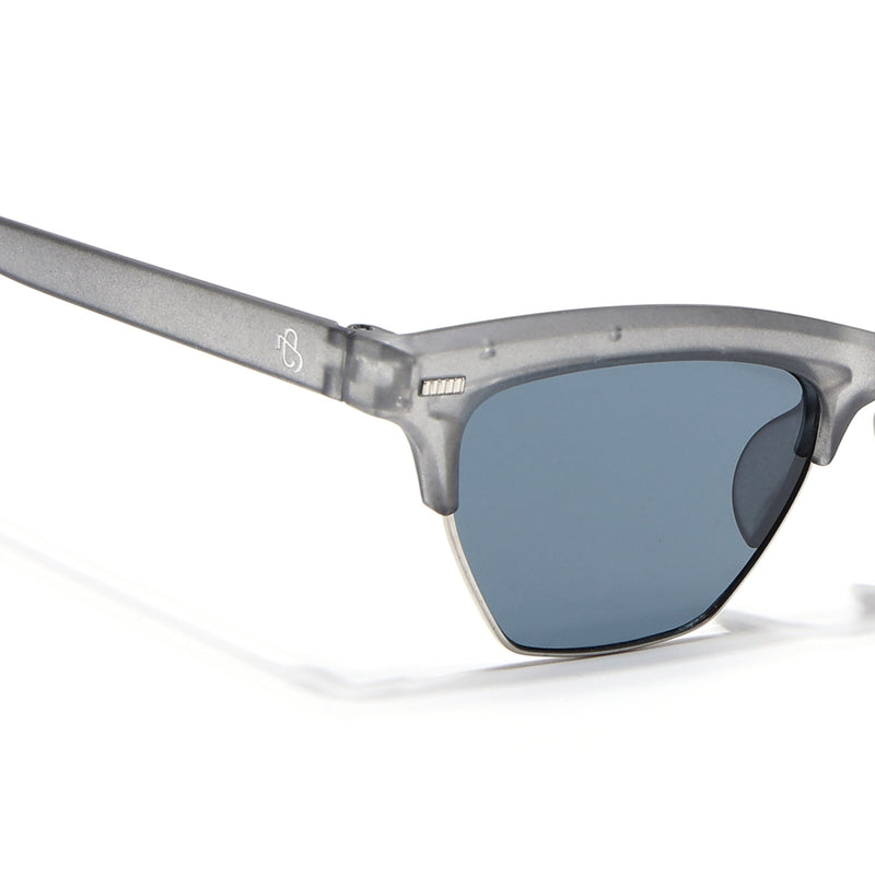 Eyejack Matt Grey Half Rim Sunglasses for Women (2829CL1211)