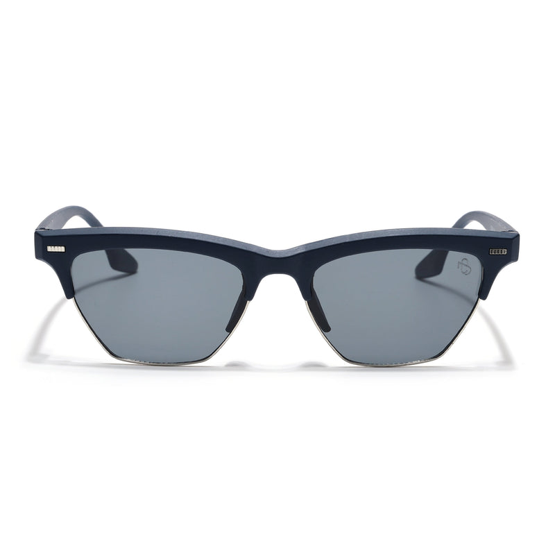 Eyejack Blue Half Rim Sunglasses for Women (2829CL1212)
