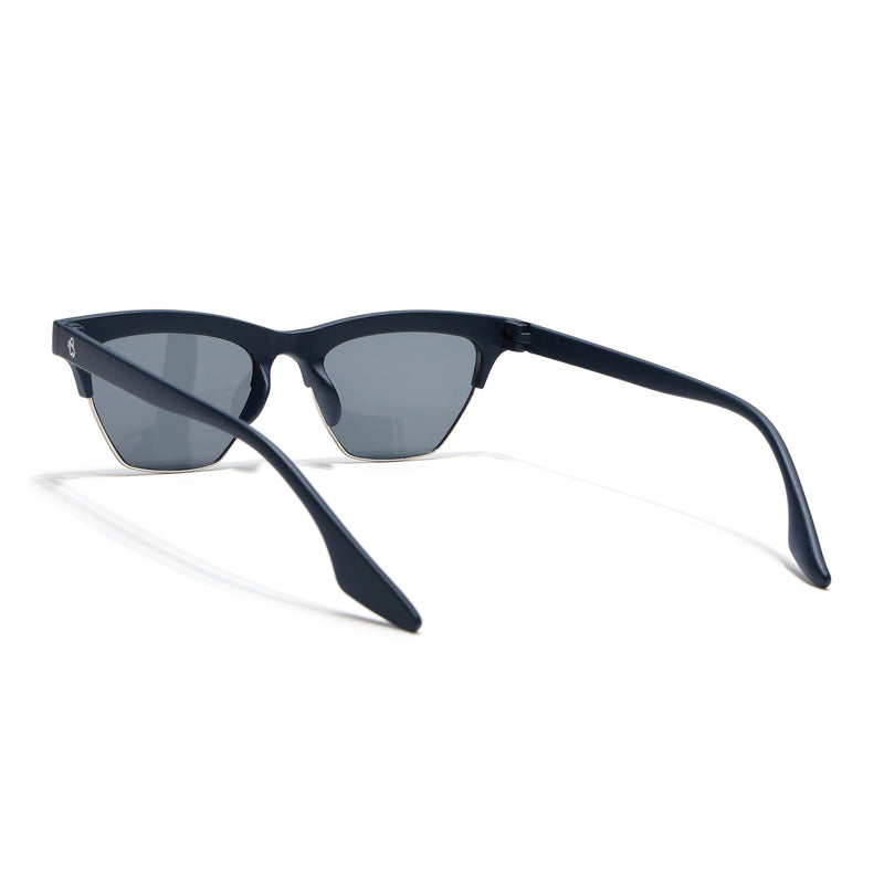 Eyejack Blue Half Rim Sunglasses for Women (2829CL1212)