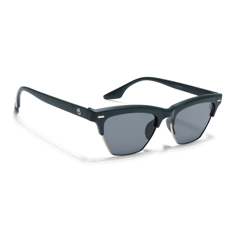 Eyejack Sea Green Half Rim Sunglasses for Women (2829CL1213)