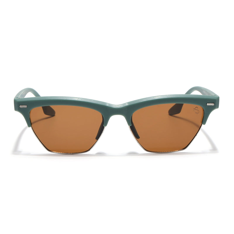 Eyejack Olive Half Rim Sunglasses for Women (2829CL1214)
